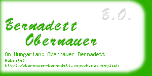 bernadett obernauer business card